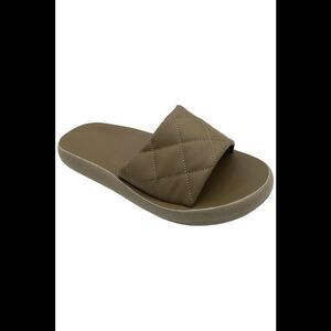 Ancient Greek Women's Synefoula Slip-On Slide Sandals Taupe - Medium